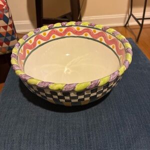 Mackenzie-Childs Piccadilly Vintage 9" Mixing Serving Bowl